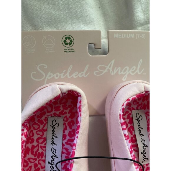 Cat Mother & Wine Lover Ladies Slippers Medium (7-8) By Spoiled Angel Pink With - Picture 3 of 6